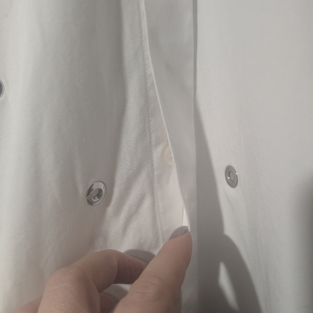 SPORTMAX | Elio eyelet-embellished cotton-poplin shirt In White - Picture 10 of 12